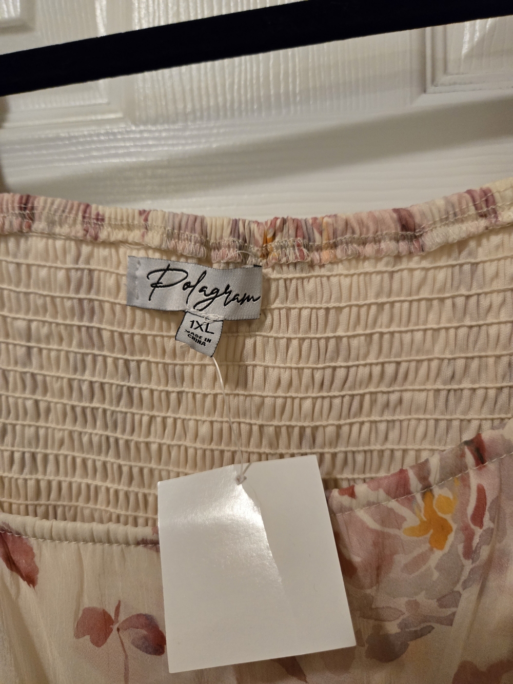 Polagram Cream Maxi Dress with Pink Floral Print - Picture 6 of 13